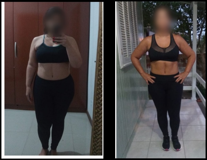 Antes e depois de aluna do Seca em 30