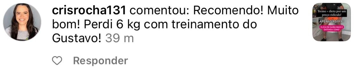 Depoimento de aluna do Seca em 30